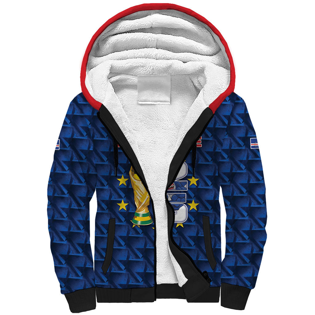 Custom Cabo Verde Football 2026 Sherpa Hoodie Road To Glory