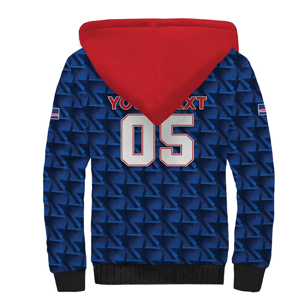 Custom Cabo Verde Football 2026 Sherpa Hoodie Road To Glory