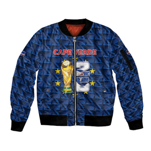 Custom Cabo Verde Football 2026 Sleeve Zip Bomber Jacket Road To Glory