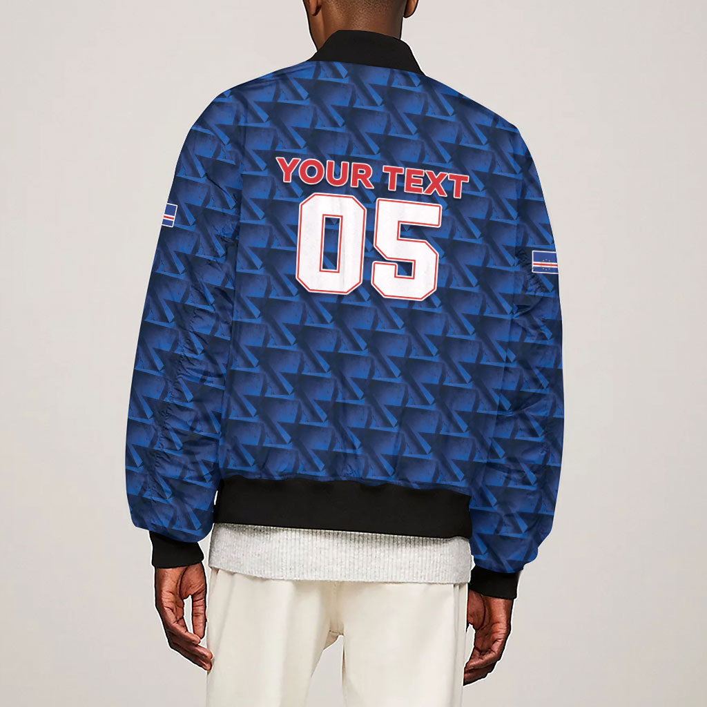 Custom Cabo Verde Football 2026 Sleeve Zip Bomber Jacket Road To Glory
