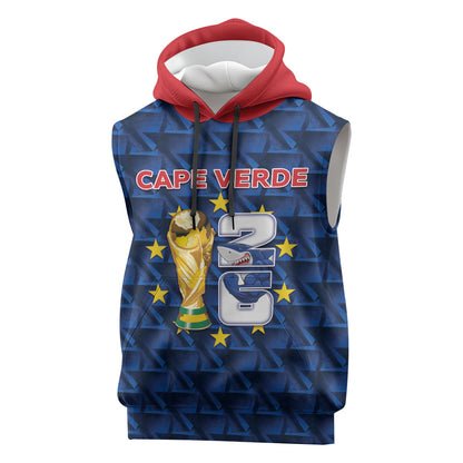 Custom Cabo Verde Football 2026 Sleeveless Hoodie Road To Glory