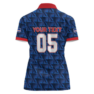 Custom Cabo Verde Football 2026 Women Polo Shirt Road To Glory