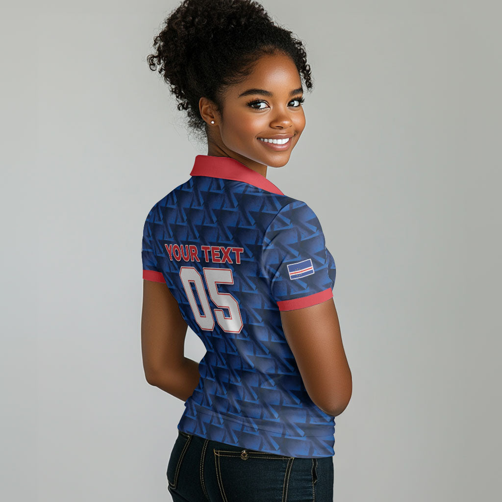 Custom Cabo Verde Football 2026 Women Polo Shirt Road To Glory