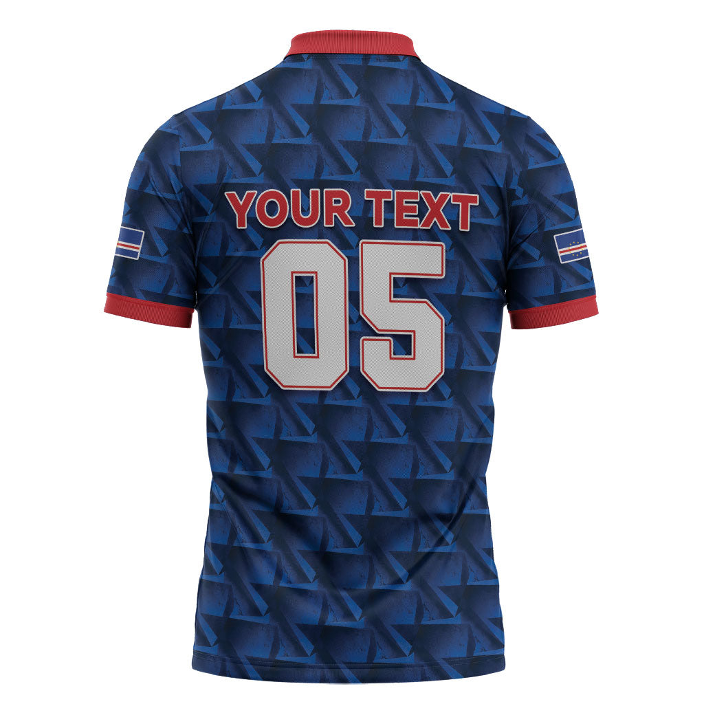 Custom Cabo Verde Football 2026 Zipper Polo Shirt Road To Glory