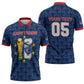 Custom Cabo Verde Football 2026 Zipper Polo Shirt Road To Glory