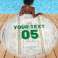 Custom Senegal Football 2026 Beach Blanket Car Rapide-Inspired Pattern