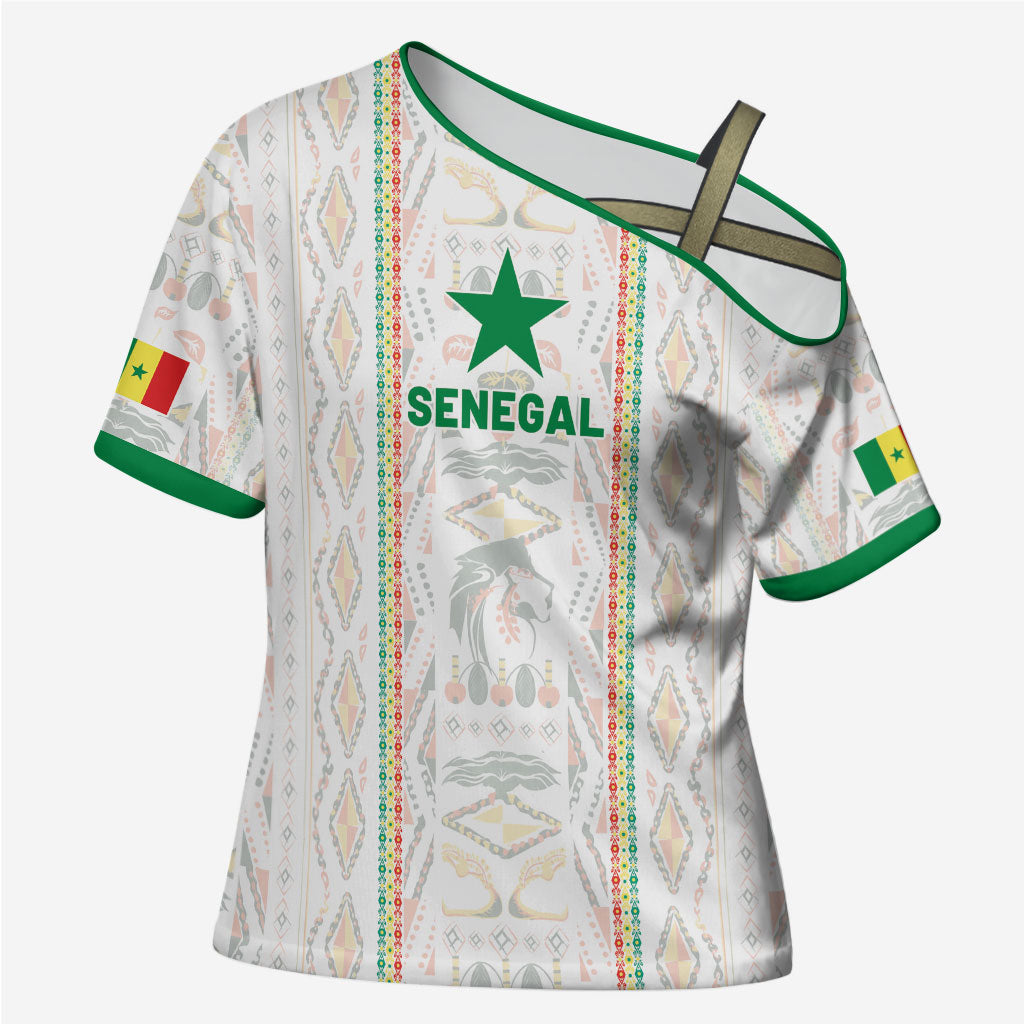 Custom Senegal Football 2026 Cross Shoulder Shirt Car Rapide-Inspired Pattern