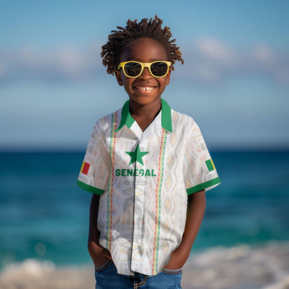 Custom Senegal Football 2026 Kid Hawaiian Shirt Car Rapide-Inspired Pattern