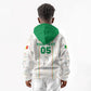Custom Senegal Football 2026 Kid Hoodie Car Rapide-Inspired Pattern