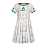Custom Senegal Football 2026 Kid Short Sleeve Dress Car Rapide-Inspired Pattern