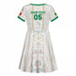Custom Senegal Football 2026 Kid Short Sleeve Dress Car Rapide-Inspired Pattern