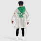 Custom Senegal Football 2026 Kid Wearable Blanket Hoodie Car Rapide-Inspired Pattern