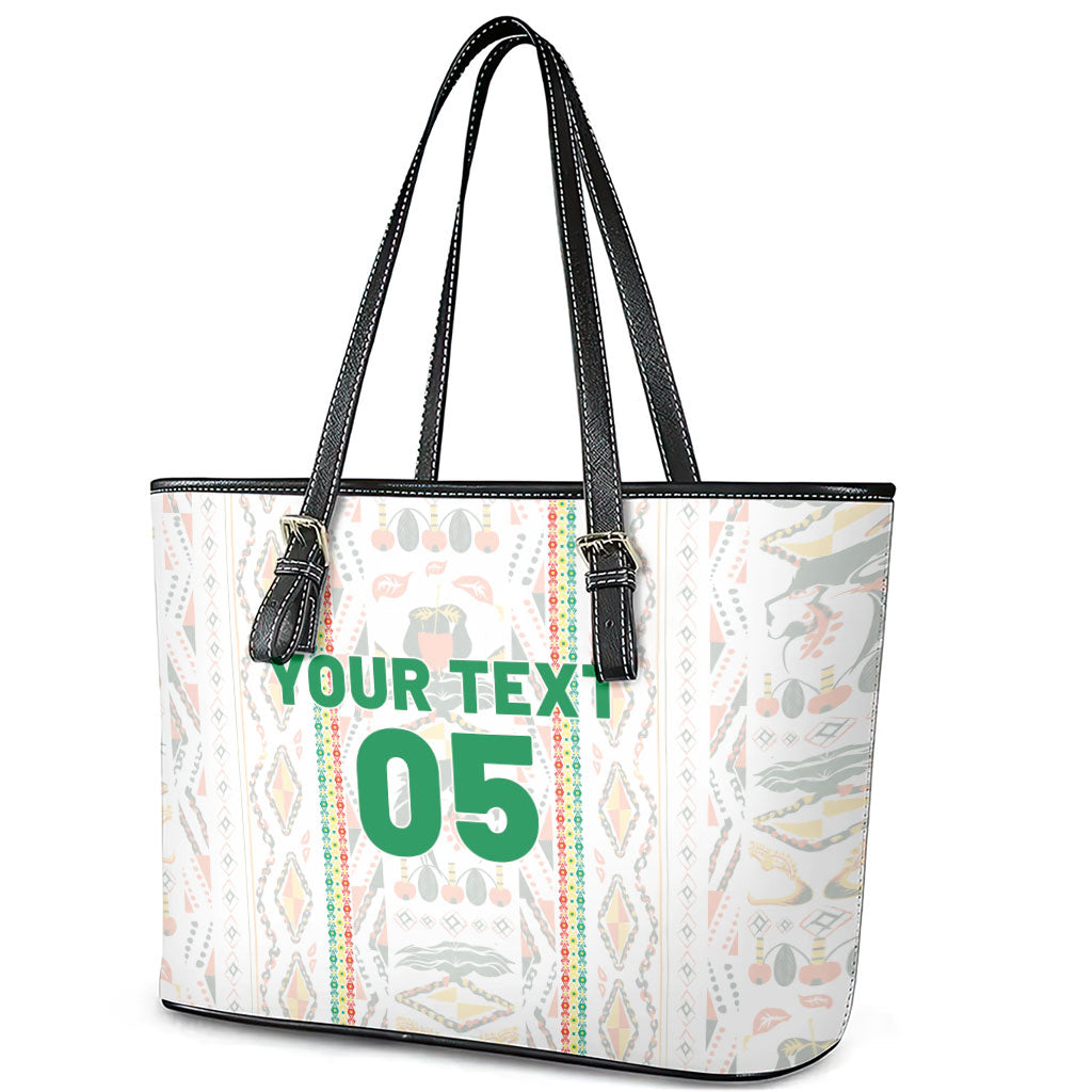 Custom Senegal Football 2026 Leather Tote Bag Car Rapide-Inspired Pattern
