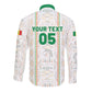 Custom Senegal Football 2026 Long Sleeve Button Shirt Car Rapide-Inspired Pattern