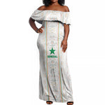 Custom Senegal Football 2026 Off Shoulder Maxi Dress Car Rapide-Inspired Pattern