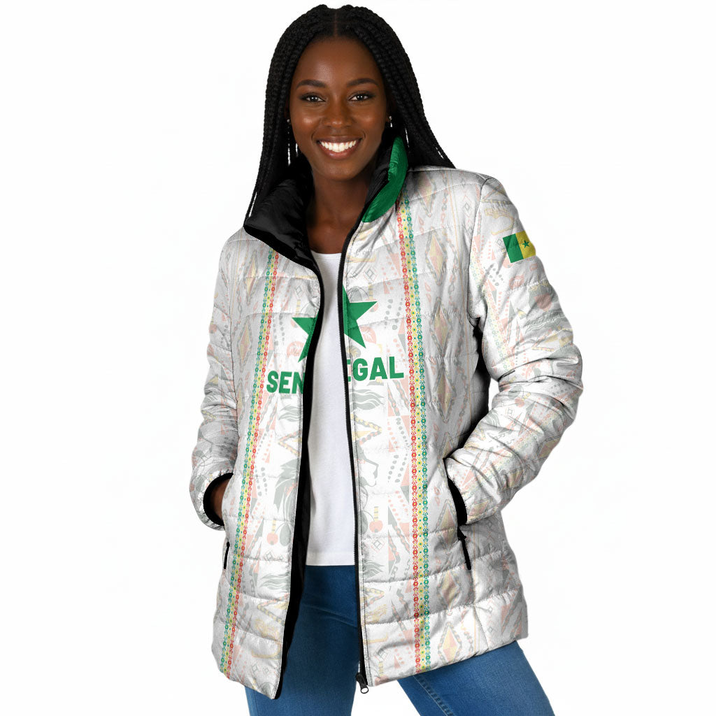 Custom Senegal Football 2026 Padded Jacket Car Rapide-Inspired Pattern