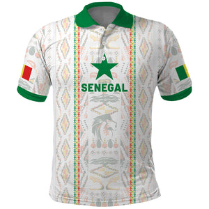 Custom Senegal Football 2026 Polo Shirt Car Rapide-Inspired Pattern
