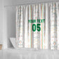 Custom Senegal Football 2026 Shower Curtain Car Rapide-Inspired Pattern
