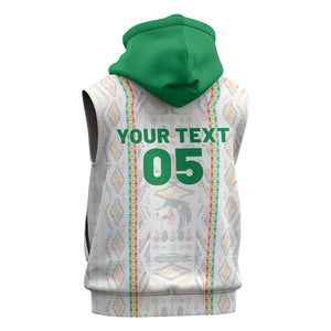 Custom Senegal Football 2026 Sleeveless Hoodie Car Rapide-Inspired Pattern