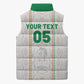 Custom Senegal Football 2026 Sleeveless Puffer Jacket Car Rapide-Inspired Pattern