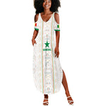Custom Senegal Football 2026 Summer Maxi Dress Car Rapide-Inspired Pattern