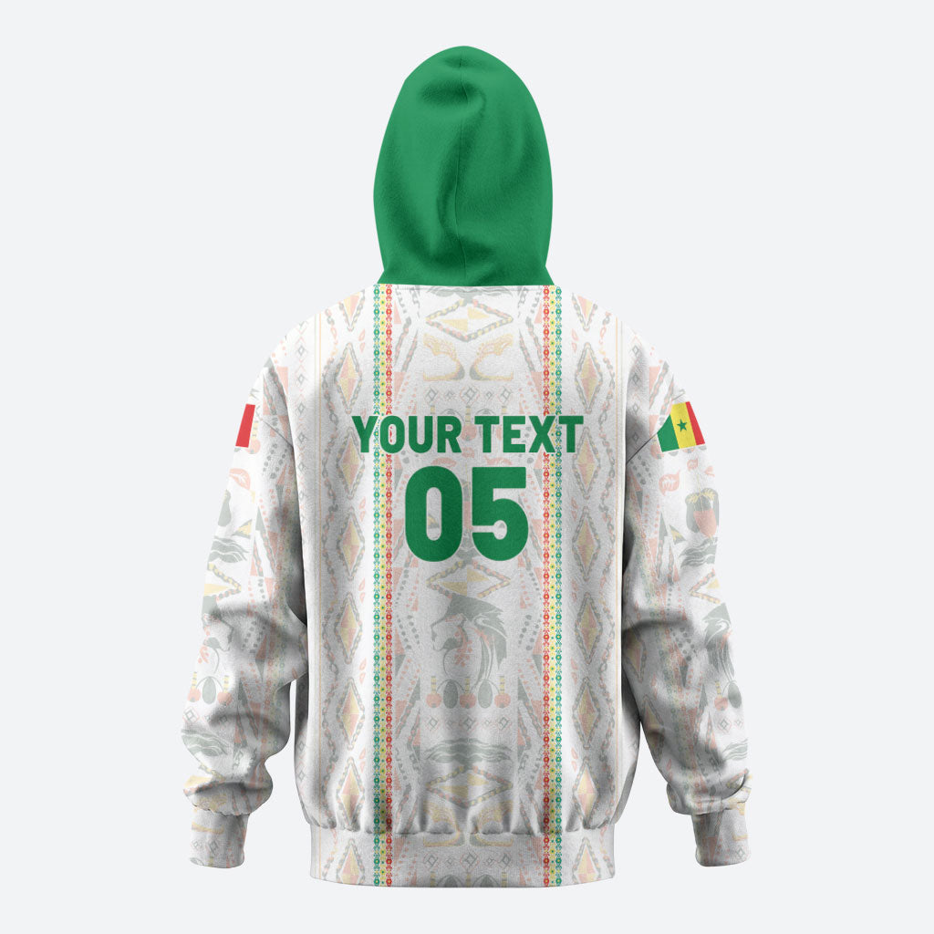 Custom Senegal Football 2026 Zip Hoodie Car Rapide-Inspired Pattern