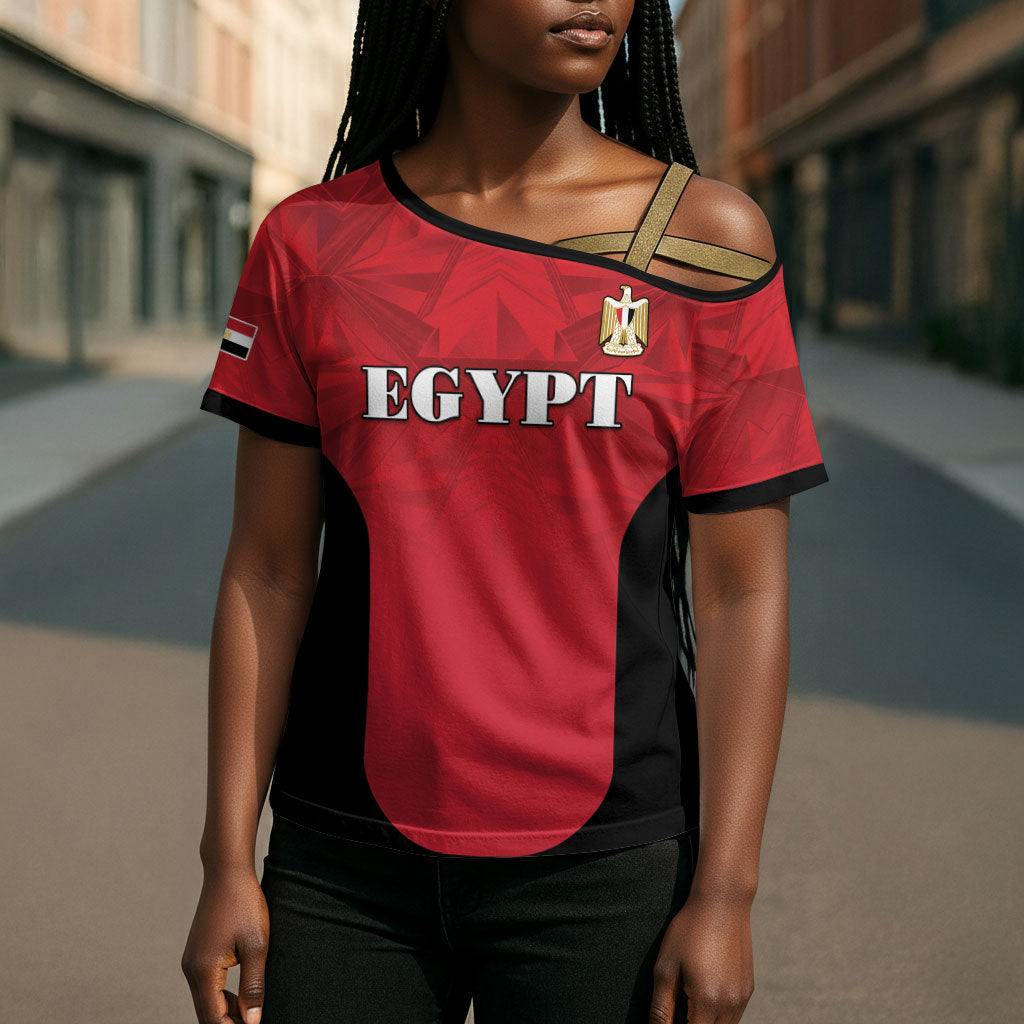 Custom Egypt Football 2026 Cross Shoulder Shirt Go Pharaohs Special Style
