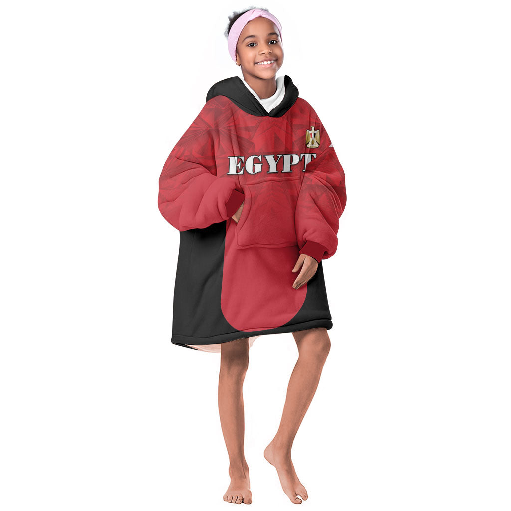 Custom Egypt Football 2026 Kid Wearable Blanket Hoodie Go Pharaohs Special Style
