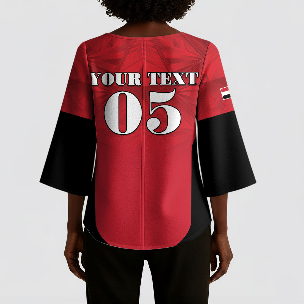 Custom Egypt Football 2026 Kimono Sleeve Blouse Go Pharaohs Special Style