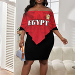 Custom Egypt Football 2026 Off Shoulder Short Dress Go Pharaohs Special Style