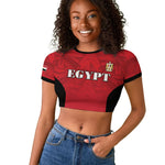 Custom Egypt Football 2026 Raglan Cropped T shirt Go Pharaohs Special Style