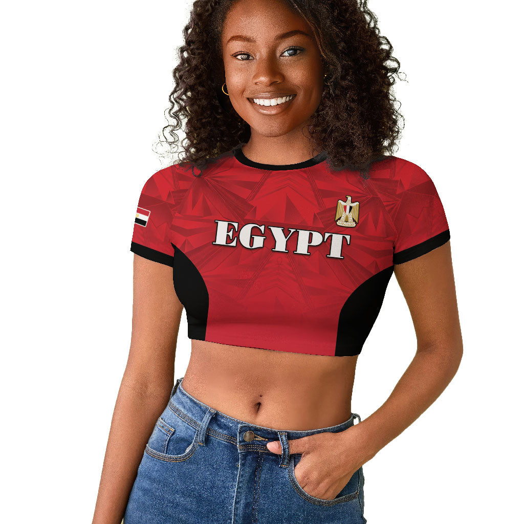 Custom Egypt Football 2026 Raglan Cropped T shirt Go Pharaohs Special Style