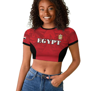 Custom Egypt Football 2026 Raglan Cropped T shirt Go Pharaohs Special Style