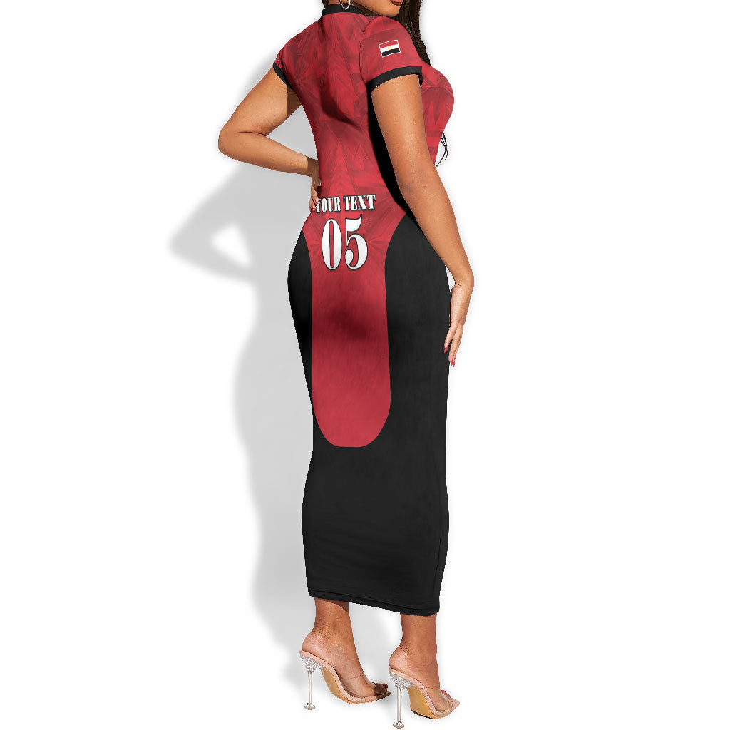 Custom Egypt Football 2026 Short Sleeve Bodycon Dress Go Pharaohs Special Style