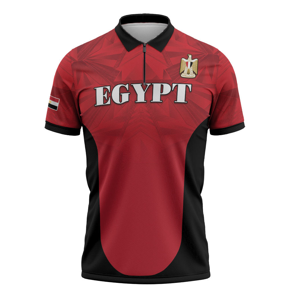 Custom Egypt Football 2026 Zipper Polo Shirt Go Pharaohs Special Style