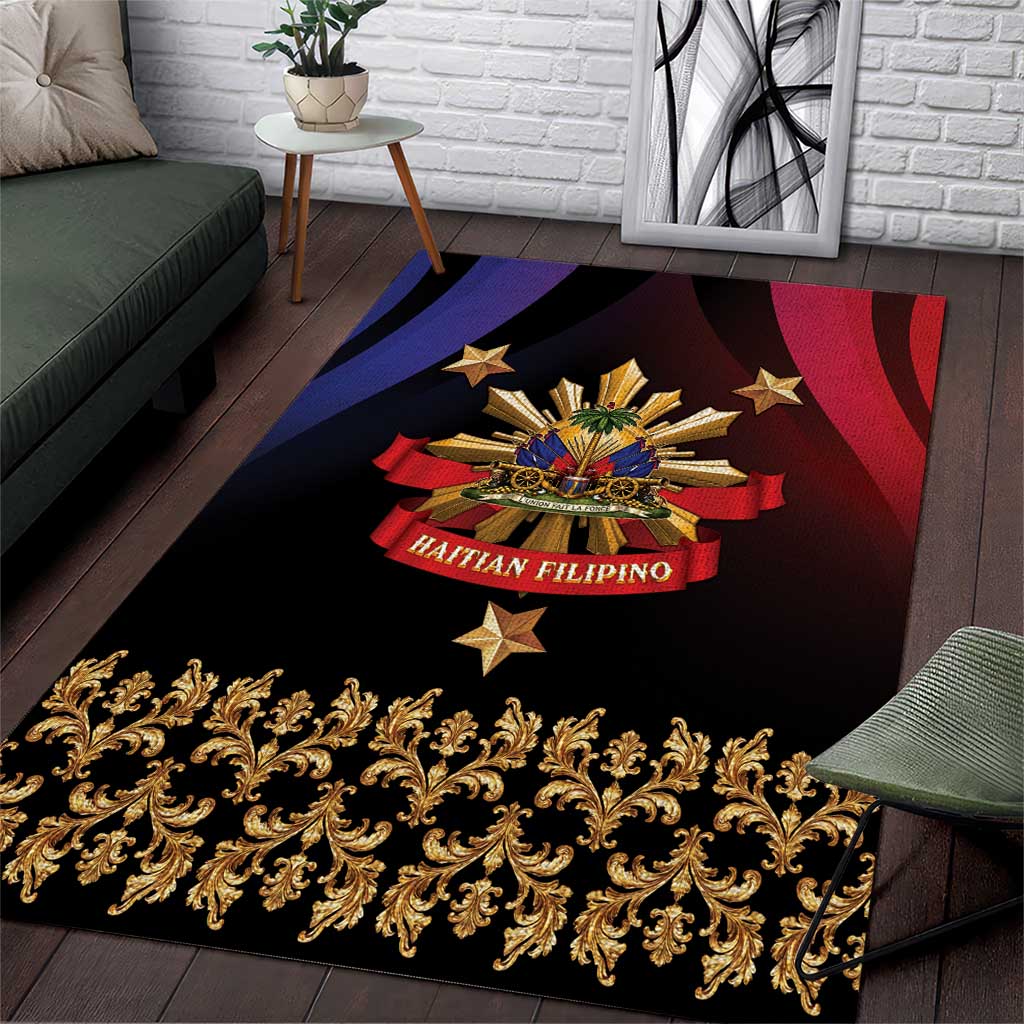Hatian Rug Haiti And Philippines Area Rug Haitian Filipino Heritage Crest by ...
