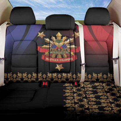 Haiti And Philippines Back Car Seat Cover Haitian Filipino Heritage Crest