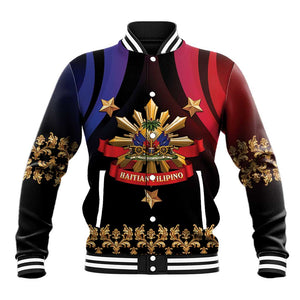 Personalized Haiti And Philippines Baseball Jacket Haitian Filipino Heritage Crest