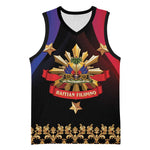 Personalized Haiti And Philippines Basketball Jersey Haitian Filipino Heritage Crest