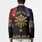 Personalized Haiti And Philippines Blazer Haitian Filipino Heritage Crest