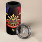 Personalized Haiti And Philippines 4 in 1 Can Cooler Tumbler Haitian Filipino Heritage Crest