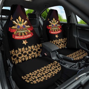 Haiti And Philippines Car Seat Cover Haitian Filipino Heritage Crest