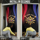 Personalized Haiti And Philippines Door Cover Haitian Filipino Heritage Crest