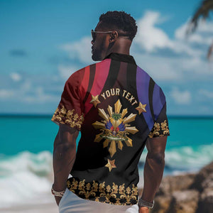 Personalized Haiti And Philippines Hawaiian Shirt Haitian Filipino Heritage Crest