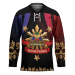 Personalized Haiti And Philippines Hockey Jersey Haitian Filipino Heritage Crest