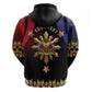 Personalized Haiti And Philippines Hoodie Haitian Filipino Heritage Crest