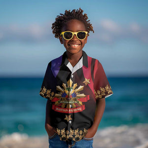 Personalized Haiti And Philippines Kid Hawaiian Shirt Haitian Filipino Heritage Crest