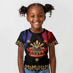 Personalized Haiti And Philippines Kid T shirt Haitian Filipino Heritage Crest