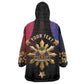 Personalized Haiti And Philippines Kid Wearable Blanket Hoodie Haitian Filipino Heritage Crest