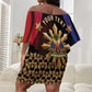 Personalized Haiti And Philippines Off Shoulder Short Dress Haitian Filipino Heritage Crest